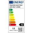 Energ Falon kívüli LED mélysugárzó, kerek, fehér 85-265 VAC; 12 W; 800 lm; D=175 mm, 4000 K; IP40, EEI=G