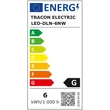 Energ Négyzet alakú, süllyeszthető LED panel 220-240 VAC, 6 W, 400 lm, 120×120 mm, 4000 K, IP40, EEI=G