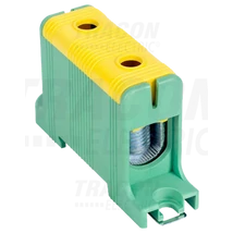 Főáramköri leágazó kapocs, sínre és felületre szerelhető, zöld-sárga 16-95mm2, max. 800VAC, max.245A