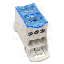 Fővezetéki leágazó sorkapocs nyitott 1×50 mm2 / 6×25 mm2, 400V AC, 125A_x000D_