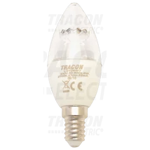 Fényerő-szabályozható gyertya burájú LED fényforrás 230 V, 50 Hz, E14, 6 W, 470 lm, 2700 K, 240°, EEI=G