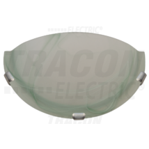 Üveg oldalfali fél UFO lámpa, zöld, 60 W, 1xE27, 300 mm