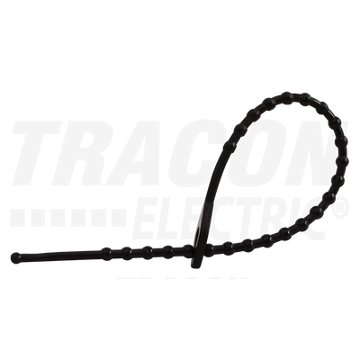 Gyöngyös nyitható kábelkötegelő 180x2 mm, fekete, PE