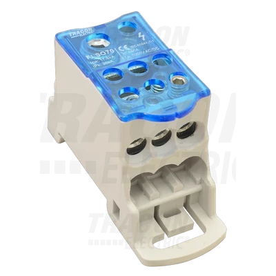 Fővezetéki leágazó sorkapocs nyitott 1×70 mm2 /6×25 mm2, 400V AC, 125A