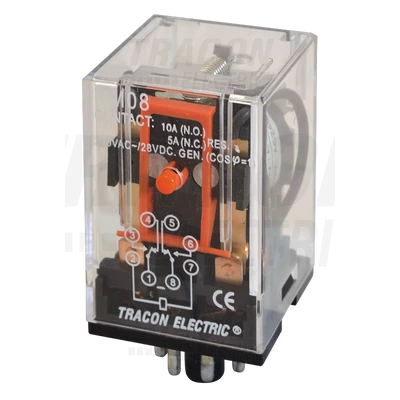 Ipari relé 24 V AC 2 váltóérintk., 230 V AC/ 28 V DC/ 3 A