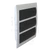 Süllyesztett elosztódoboz, füstszínű ajtóval, N/PE sínnel 3×12, 36, modul, IP40, H×W×D=475×310×75mm